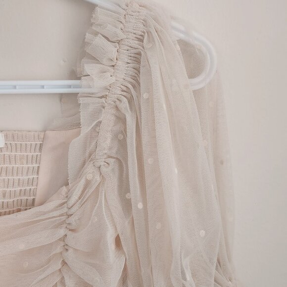 H&m pink chiffon puff sleeve top - Picture 4 of 5